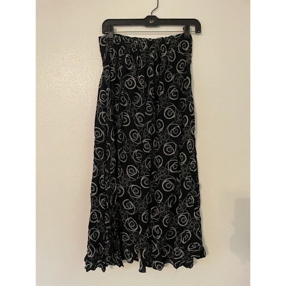 wide leg capri pants Beach Boho Hippie hight waist pull on Summer Cotton Large - Picture 2 of 6